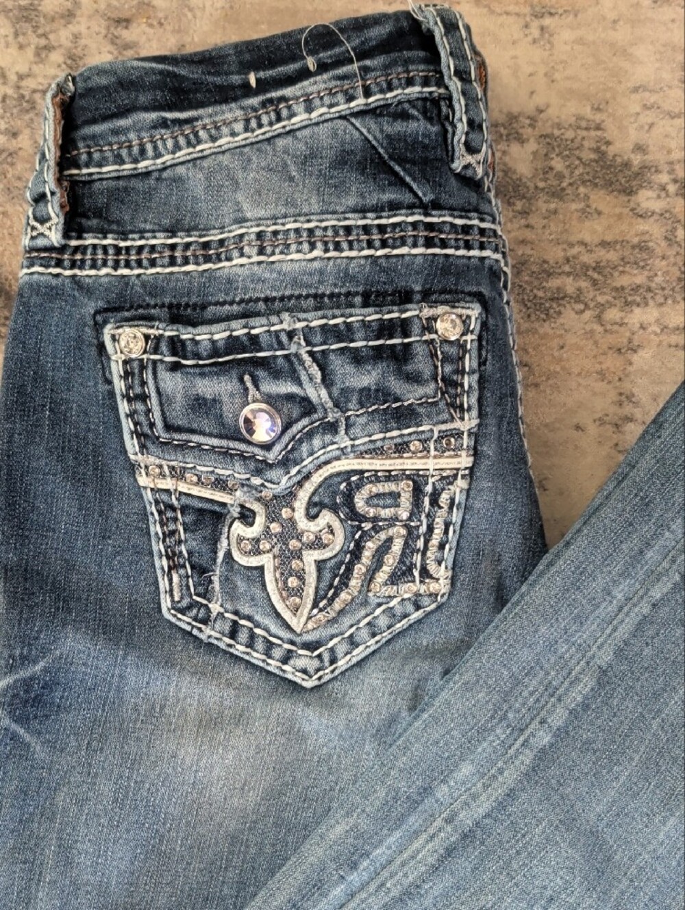 Rock Revival Women's Faded Blue Skinny Jeans - Picture 2 of 6